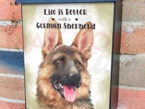 Life is Better with a German Shepherd Colonial Mailbox Cover