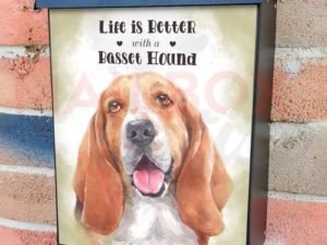 Life is Better with a Basset Hound Colonial Mailbox Cover
