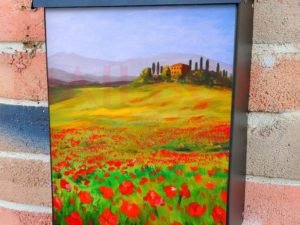 Villa in Tuscany Colonial Mailbox Cover