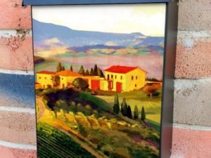 Tuscan Summer Sunset Colonial Mailbox Cover