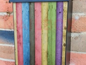 Colorful Wood Design #3 Colonial Mailbox Cover
