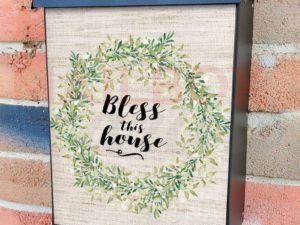 Country Farmhouse Wreath Colonial Mailbox Cover