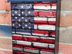 American USA Flag #2 Colonial Mailbox Cover