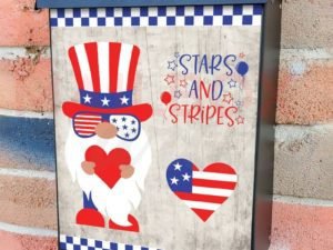 American Patriot Gnome Colonial Mailbox Cover