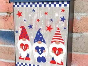 American Patriot Gnomes Colonial Mailbox Cover