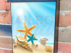 Summer Day at the Beach #2 Colonial Mailbox Cover