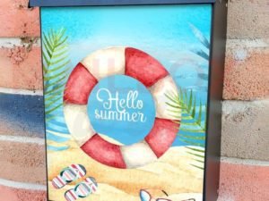 Hello Summer Colonial Mailbox Cover