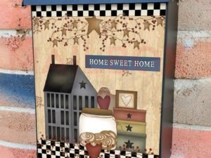 Country Primitive Folk Art Design Colonial Mailbox Cover