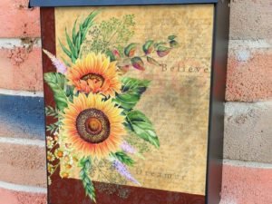 Victorian Design with Sunflowers Colonial Mailbox Cover
