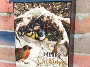 Vintage Winter Birds Colonial Mailbox Cover