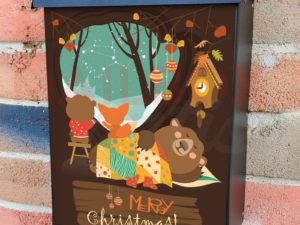 Christmas in the Forest Colonial Mailbox Cover