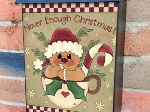 Gingerbread Man in a Cup Colonial Mailbox Cover