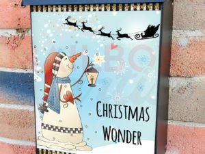 Country Christmas Snowman Colonial Mailbox Cover