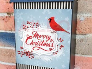 Christmas Cardinal Greeting Colonial Mailbox Cover