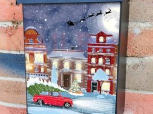 Going Home for Christmas Colonial Mailbox Cover