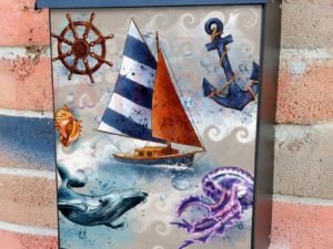 Seaside Holiday #2 Colonial Mailbox Cover