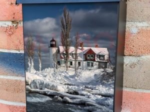 Point Betsie Lighthouse Colonial Mailbox Cover