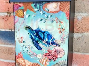 Beautiful Sea Turtle Colonial Mailbox Cover