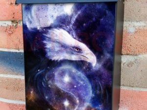 Eagle and Yin and Yang Symbol Colonial Mailbox Cover