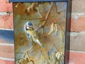 Blue Tit by Archibald Thorburn Colonial Mailbox Cover