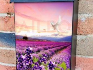 White Dove and Lavender Field Colonial Mailbox Cover