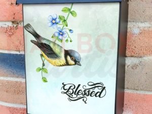 Spring Bird on the Tree Colonial Mailbox Cover