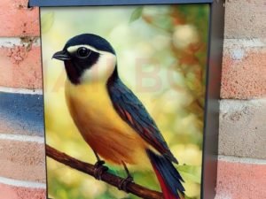 Summer Bird on the Tree #3 Colonial Mailbox Cover