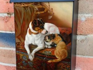 The Foster Mother by J. S. Dyson Colonial Mailbox Cover