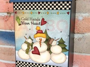 Three Country Snowmen Colonial Mailbox Cover