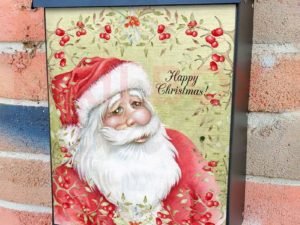 Cute Santa Portrait Colonial Mailbox Cover