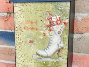 Antique Ice Skate #1 Colonial Mailbox Cover