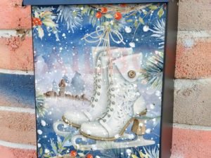 Antique Ice Skate #2 Colonial Mailbox Cover