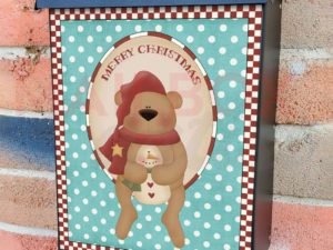 Teddy Bear is Waiting for Christmas Colonial Mailbox Cover