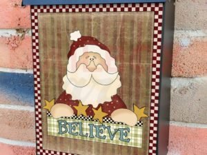 Country Farmhouse Santa Colonial Mailbox Cover