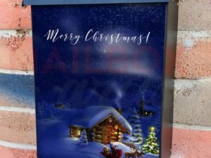 Christmas Night with Santa Colonial Mailbox Cover