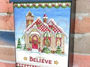 Santa's Cottage Colonial Mailbox Cover