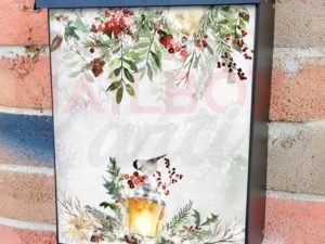 Little Bird and a Lantern Colonial Mailbox Cover