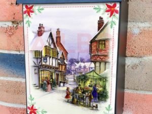 Victorian Town Square Colonial Mailbox Cover