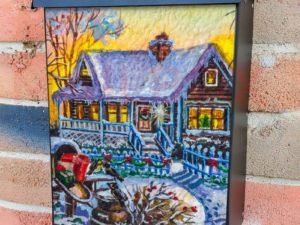 Christmas Morning Surprises Colonial Mailbox Cover