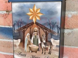 The Holy Family Colonial Mailbox Cover