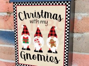 Christmas with my Gnomies Colonial Mailbox Cover