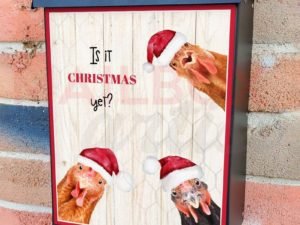 Cute Farmhouse Chickens Colonial Mailbox Cover