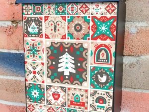 Norwegian Christmas Pattern Colonial Mailbox Cover