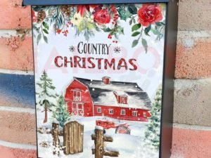 Country Farmhouse Christmas Colonial Mailbox Cover