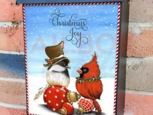 Chickadee and Cardinal Joy Colonial Mailbox Cover