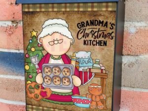 Grandma's Christmas Kitchen Colonial Mailbox Cover