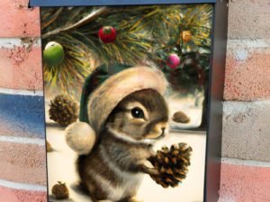 Cute Christmas Forest Squirrel Colonial Mailbox Cover