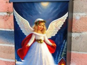 Beautiful Christmas Angel #4 Colonial Mailbox Cover