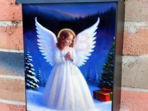 Beautiful Christmas Angel #5 Colonial Mailbox Cover