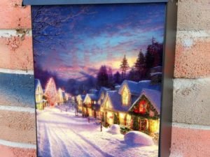 Christmas Night in the Village #4 Colonial Mailbox Cover